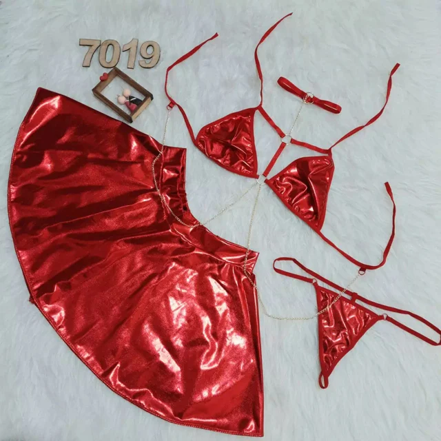 لباس خواب زنانه طرح چرم