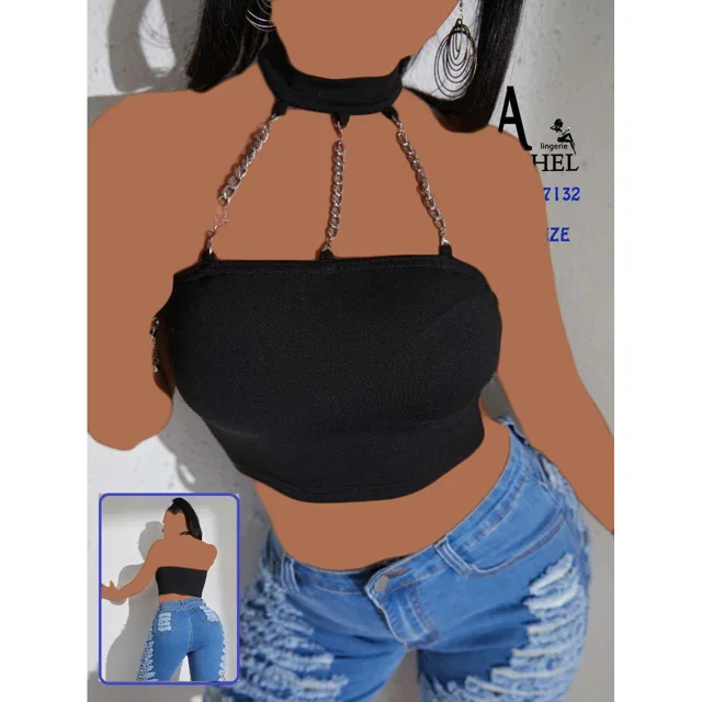 کراپ زنجیردار فری سایز ۳۶ تا ۴۰