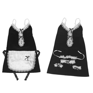 کاستوم خدمتکاری زنانه ۴ تکه فری سایز ۳۸ تا ۴۲ کد۱۱۸