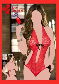 بادی فانتزی زنانه قرمز فری سایز ۳۸ تا ۴۲ کد۳۸۸