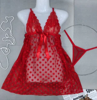 لباس خواب توری سکه ای فری سایز ۳۸ تا ۴۲ کد۲۰۱۱