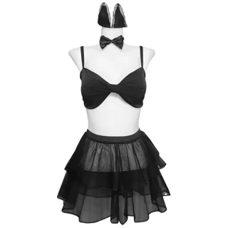 کاستوم خرگوشی زنانه ۵ تکه با سوتین کاپ‌دار  کد 159