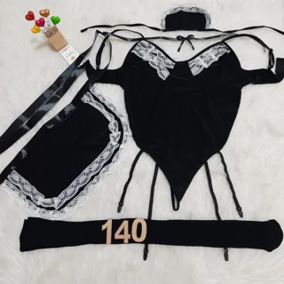 کاستوم خدمتکاری زنانه جوراب دار ۵ تکه  کد۱۴۰