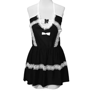 کاستوم خدمتکاری زنانه ۲تکه با شورت فری سایز ۳۸ تا ۴۲ کد۱۱۷