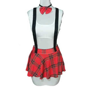 کاستوم دانش آموزی زنانه ۵ تکه با جوراب زنبوری فری سایز ۳۸ تا ۴۲ کد ۰۸۰ یا ۱۹۷